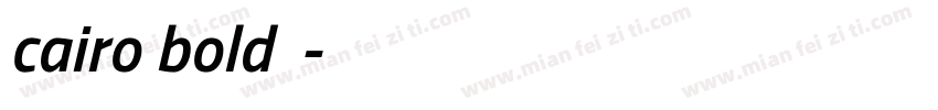 cairo bold字体字体转换